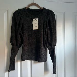 NWT size small Zara puff sleeve sweater